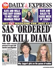 Daily Express (UK) Newspaper Front Page for 16 September 2013