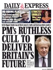 Daily Express (UK) Newspaper Front Page for 16 September 2021