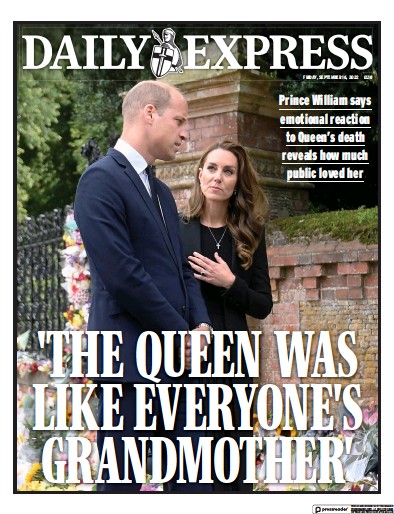 Daily Express Newspaper Front Page (UK) for 16 September 2022