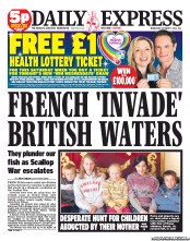 Daily Express Newspaper Front Page (UK) for 17 October 2012