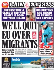 Daily Express Newspaper Front Page (UK) for 17 October 2014