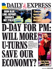 Daily Express (UK) Newspaper Front Page for 17 October 2022