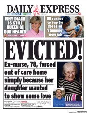 Daily Express (UK) Newspaper Front Page for 17 November 2020
