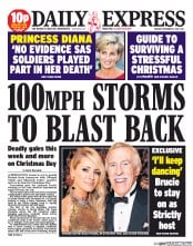 Daily Express (UK) Newspaper Front Page for 17 December 2013