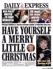 Daily Express (UK) Newspaper Front Page for 17 December 2020