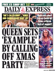 Daily Express (UK) Newspaper Front Page for 17 December 2021