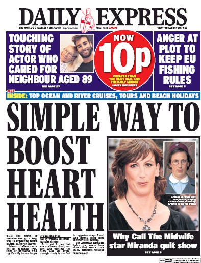 Daily Express Newspaper Front Page (UK) for 17 February 2017