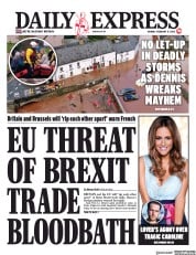 Daily Express (UK) Newspaper Front Page for 17 February 2020
