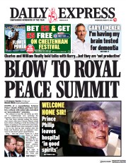 Daily Express (UK) Newspaper Front Page for 17 March 2021