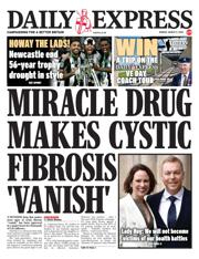 Daily Express front page for 17 March 2025