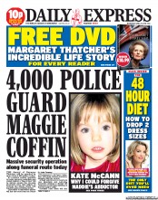 Daily Express (UK) Newspaper Front Page for 17 April 2013