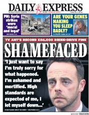 Daily Express (UK) Newspaper Front Page for 17 April 2018