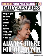 Daily Express (UK) Newspaper Front Page for 17 April 2021