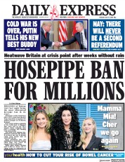 Daily Express (UK) Newspaper Front Page for 17 July 2018