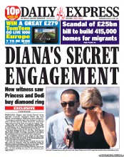 Daily Express Newspaper Front Page (UK) for 17 August 2011
