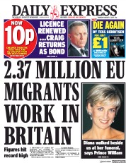 Daily Express (UK) Newspaper Front Page for 17 August 2017