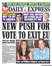 Daily Express (UK) Newspaper Front Page for 17 September 2012