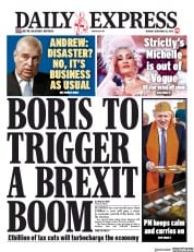 Daily Express (UK) Newspaper Front Page for 18 November 2019