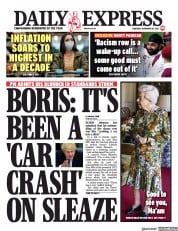 Daily Express (UK) Newspaper Front Page for 18 November 2021