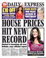 Daily Express Newspaper Front Page (UK) for 18 December 2013