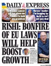 Daily Express front page for 18 January 2023