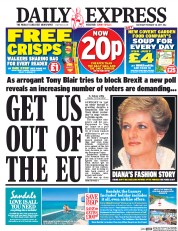 Daily Express (UK) Newspaper Front Page for 18 February 2017