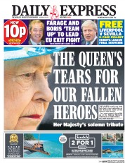 Daily Express (UK) Newspaper Front Page for 18 May 2016