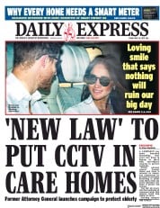 Daily Express (UK) Newspaper Front Page for 18 May 2018