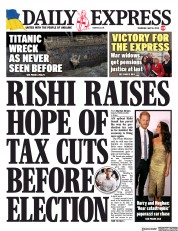Daily Express front page for 18 May 2023