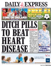 Daily Express (UK) Newspaper Front Page for 18 June 2018