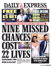 Daily Express (UK) Newspaper Front Page for 18 June 2021