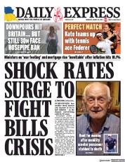 Daily Express front page for 18 August 2022