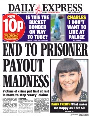 Daily Express (UK) Newspaper Front Page for 18 September 2017
