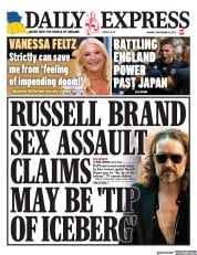 Daily Express front page for 18 September 2023