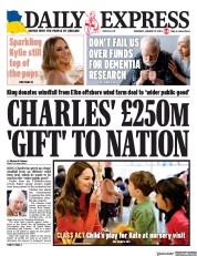 Daily Express (UK) Newspaper Front Page for 19 January 2023