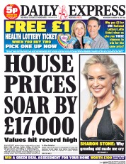 Daily Express (UK) Newspaper Front Page for 19 February 2014