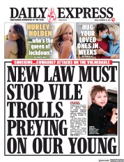 Daily Express (UK) Newspaper Front Page for 19 February 2021