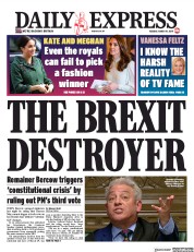 Daily Express (UK) Newspaper Front Page for 19 March 2019