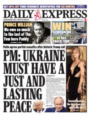 Daily Express front page for 19 March 2025