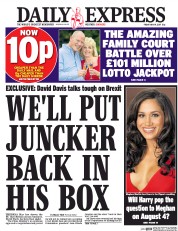 Daily Express (UK) Newspaper Front Page for 19 May 2017