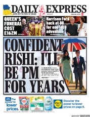 Daily Express (UK) Newspaper Front Page for 19 May 2023