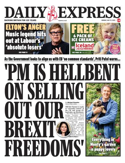 Daily Express Newspaper Front Page (UK) for 19 May 2025