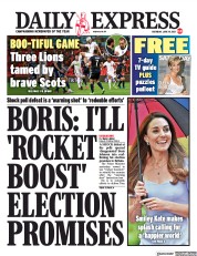 Daily Express (UK) Newspaper Front Page for 19 June 2021
