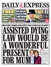 Daily Express front page for 19 June 2025