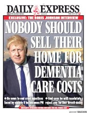 Daily Express (UK) Newspaper Front Page for 19 July 2019