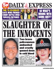Daily Express (UK) Newspaper Front Page for 19 September 2012