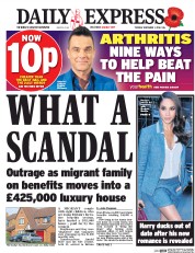 Daily Express (UK) Newspaper Front Page for 1 November 2016