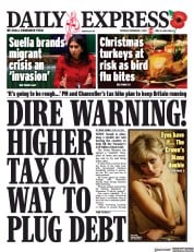 Daily Express (UK) Newspaper Front Page for 1 November 2022