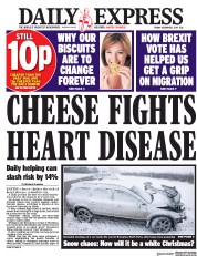 Daily Express (UK) Newspaper Front Page for 1 December 2017