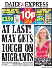 Daily Express (UK) Newspaper Front Page for 1 February 2018